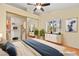 Serene main bedroom featuring built-in closet storage and a view of the community at 255 El Camino Verde St, Henderson, NV 89074