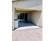 Covered patio with paver stones and sliding glass doors to enter home at 4562 White Cap Mill St, Las Vegas, NV 89147