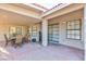 Covered patio with stone tile at 5601 Cavalier Cir, Las Vegas, NV 89130