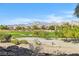 Community golf course with mountain views and well-manicured landscaping at 613 Pinnacle Heights Ln, Las Vegas, NV 89144