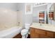 Bathroom with vanity, mirror, shower and bath at 77 Chapman Heights St, Las Vegas, NV 89138