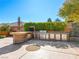 Outdoor kitchen with countertop and stainless steel grill at 77 Chapman Heights St, Las Vegas, NV 89138