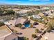 Stunning aerial view of a house with a private pool at 7860 Thunder Echo St, Las Vegas, NV 89131