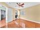 Spacious bedroom offering hardwood floors and an en-suite bathroom at 8629 Estrelita Dr, Las Vegas, NV 89128