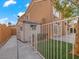 Backyard with a storage shed and manicured lawn, great for outdoor activities at 8970 Lansberry Ct, Las Vegas, NV 89147