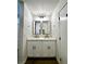 Bathroom featuring a modern double sink vanity with contemporary lighting and mirrors at , Las Vegas, NV 89121