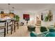 Bright living room with breakfast bar, comfortable seating and stylish decor at 2050 Los Feliz St # 112, Las Vegas, NV 89156