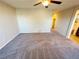 View of a spacious main bedroom that has carpet and direct access to the main bath at 2241 Chandler Ranch Pl, Laughlin, NV 89029