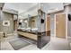 Modern bathroom featuring vessel sinks, large mirrors, and neutral wall colors at 2700 Las Vegas Blvd # 1604, Las Vegas, NV 89109