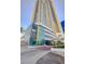 Exterior shot of a high-rise building with modern architecture and signage at 2700 Las Vegas Blvd # 1604, Las Vegas, NV 89109