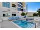 Relaxing hot tub area with lounge chairs, offering a serene and private space for unwinding at 2700 Las Vegas Blvd # 1604, Las Vegas, NV 89109