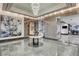 Lobby area featuring marble floors, modern art, and chandelier lighting at 2700 Las Vegas Blvd # 1604, Las Vegas, NV 89109