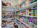 A walk-in pantry offers ample shelving for food storage and organization in this home's kitchen at 3037 Villanelle Ave, Henderson, NV 89044