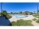 Community splash pad area featuring interactive water elements and covered picnic areas at 3037 Villanelle Ave, Henderson, NV 89044