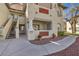 Charming condo building with landscaped walkway, private entrances, and building number 101 at 3412 Winterhaven St # 101, Las Vegas, NV 89108