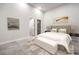 Bedroom boasts recessed lighting, tile flooring, and access to a closet and bathroom at 4515 Dean Martin Dr # 201, Las Vegas, NV 89103