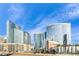 City skyline featuring modern buildings, seen under clear blue skies at 4515 Dean Martin Dr # 201, Las Vegas, NV 89103