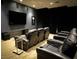 Private home theater with tiered seating, leather recliners, and a large screen for immersive entertainment at 4515 Dean Martin Dr # 201, Las Vegas, NV 89103