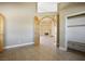 Spacious room with tile floors and a large arched doorway at 4911 W Pebble Rd, Las Vegas, NV 89139