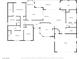 Detailed floor plan of the home's layout, including bedrooms, baths, kitchen, living areas, and garage at 4911 W Pebble Rd, Las Vegas, NV 89139