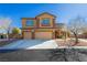 Charming two-story home featuring a three car garage and manicured landscaping at 6391 Tempting Choice Ave, Las Vegas, NV 89131