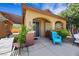 Exterior view of the patio with outdoor seating at 6391 Tempting Choice Ave, Las Vegas, NV 89131