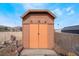 A backyard shed at 706 Morrocco Dr, Henderson, NV 89002