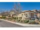 Inviting single story home with manicured landscape and stone accents on the facade at 1045 Chestnut Chase St, Las Vegas, NV 89138