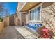 Welcoming front patio with outdoor seating, perfect for relaxing with friends and Gathering at 1045 Chestnut Chase St, Las Vegas, NV 89138