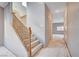 Gray walled hallway with stairs leading to the second floor at 10505 Cold Mountain Ave, Las Vegas, NV 89129
