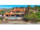 Aerial view of an estate with a sparkling pool and well-maintained landscaping at 2 Camino Barcelona Pl, Henderson, NV 89011