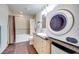 Well-organized bathroom with a shower-tub combination and stylish vanity at 2455 W Serene Ave # 603, Las Vegas, NV 89123