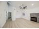 Bright bedroom with large ceiling fan and ensuite and walk-in closet access at 2925 Wigwam Pkwy # 923, Henderson, NV 89074