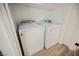 Laundry room area with a new white washer and dryer at 2925 Wigwam Pkwy # 923, Henderson, NV 89074