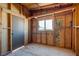 Interior view of the storage shed, showing wood frame construction at 457 Federal St, Henderson, NV 89015