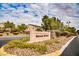 Beautiful Nevada Ranch community sign surrounded by shrubs and greenery at 4847 Double Down Dr # 101, Las Vegas, NV 89122