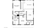 Detailed floor plan of the second floor, including dimensions of the primary bedroom, office, and bathrooms at 5958 W Agate Ave, Las Vegas, NV 89139
