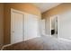 Bedroom with double closet and entry to bathroom at 11 Belfair Ct, Henderson, NV 89052