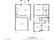 Layout of a two story floor plan, including measurements for rooms and dimensions of all levels at 12525 Lylan Ridge St, Las Vegas, NV 89138