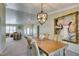 Inviting dining room featuring modern lighting and art, situated near the living room, perfect for entertaining guests at 2246 Almart Cir, Henderson, NV 89014