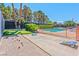 Spacious backyard with putting green, cornhole, and bocce ball near a refreshing pool at 2825 E Hacienda Ave, Las Vegas, NV 89120