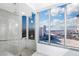 Modern glass enclosed shower with incredible city views at 322 Karen Ave # 1902, Las Vegas, NV 89109