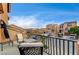 Cozy upper patio features stylish furniture and neighborhood views at 5850 Sonoma Station Ave, Las Vegas, NV 89139