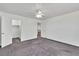 Bedroom featuring a ceiling fan and closet, providing ample storage space at 7917 Sally Irene Ct, Las Vegas, NV 89113