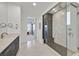 Modern bathroom showcasing a glass shower, sleek vanity, and bright lighting at 796 Keys View Ave, Las Vegas, NV 89138