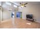 Spacious living room with laminate floors and plenty of natural light at 8229 Willeta Ave, Las Vegas, NV 89145