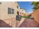 A fully fenced backyard with pavers, artificial grass, and a covered grill provides a private outdoor retreat at 854 Earth Luster Rd, Las Vegas, NV 89178