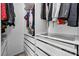 Custom closet offers ample storage with built-in drawers and organized hanging space for clothing and accessories at 854 Earth Luster Rd, Las Vegas, NV 89178