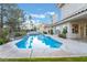 Relaxing backyard pool and spa featuring lush landscaping for a private outdoor retreat at 8701 Robinson Ridge Dr, Las Vegas, NV 89117