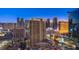 Striking Las Vegas city view with glittering lights at dusk from a high-rise condo unit at 135 E Harmon Ave # 2821, Las Vegas, NV 89109